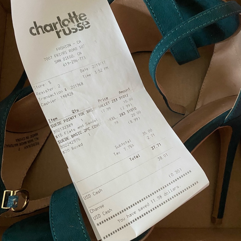 ✨ Charlotte Russe y2k Rebekah Heels in Emerald - Picture 7 of 9